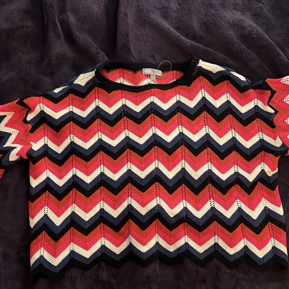 ASOS cropped US 14 striped zigzag sweater - Picture 4 of 4
